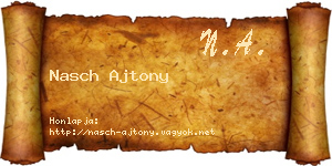 Nasch Ajtony névjegykártya